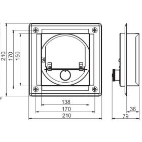 Regulátor komínového ťahu štvorcový RCP 140x140 mm
