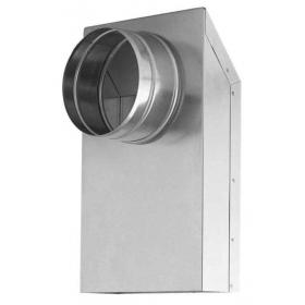 Redukcia 90° kanál 150x50 mm - flex Ø150 mm pozink