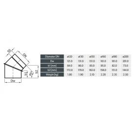 Koleno DARCO Ø180 mm/0-45° regulovateľné