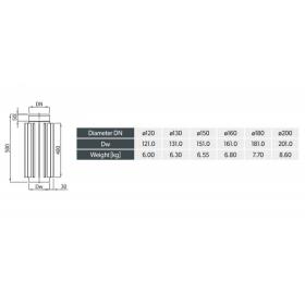 Rúra rebrovaná DARCO Ø130 mm/50 cm