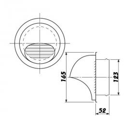 Sacia mriežka guľatá Ø125 mm nerez