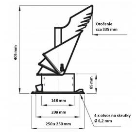 Rotowent Dragon Ø150 mm podstava štvorec otvárateľná