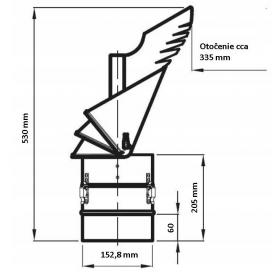 Rotowent Dragon Ø150 mm podstava kruh do nerezového komína Darco otvárateľná