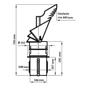 Rotowent Dragon Ø200 mm podstava kruh do keramického komína otvárateľná