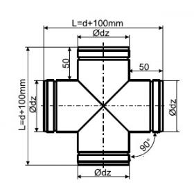 Kríž Ø125 mm pozink