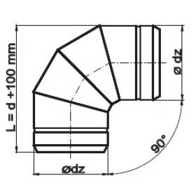 Regulovateľné koleno Ø150 mm/0-90° pozink