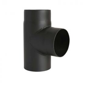 T-kus Ø150 / 90° / 2 mm, oceľ, čierna