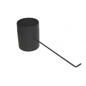 Komínová klapka Ø180 / 250 / 2 mm, dlhé tiahlo, oceľ, čierna
