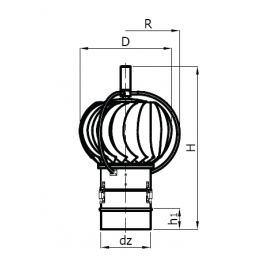 Turbowent 150 mm podstava rúrová otvárateľná