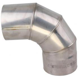 Koleno Ø120 / 90°/ 1 mm, pevné, žiaruvzdorná nerez