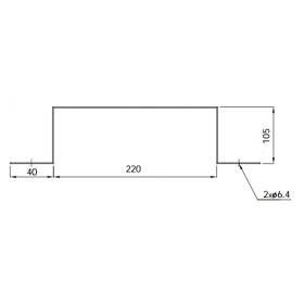 Montážny úchyt na kanál 200x90 mm izolovaný pozink