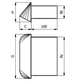 Sacia mriežka kanál 200x90 mm nerez