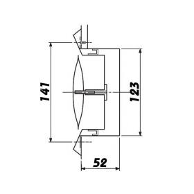 Anemostat výfukovo-sací Ø125 mm nerez