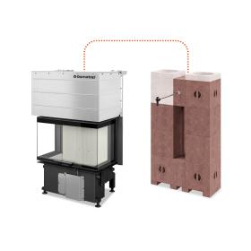 IMPRESSION C 3G L 74.51.37.24(26)A - trojstranná krbová vložka s akumulačným modulárnym systémom AMS - Čierny Igniton