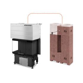 IMPRESSION C 3G L 74.51.37.24(26)A - trojstranná krbová vložka s akumulačným modulárnym systémom AMS - Čierny Igniton