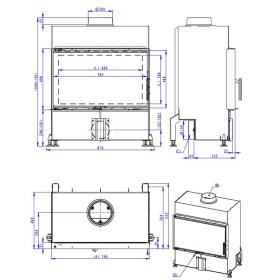 Krbová vložka Romotop HEAT 4G 80.50.06 rozmery