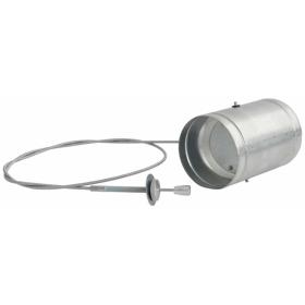 Klapka Ø110 mm s bovdenom a tesnením pozink