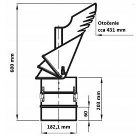 Rotowent Dragon Ø180 mm podstava kruh do nerezového komína Darco otvárateľná rozmery