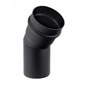 Koleno Ø80 / 45° / 1,2 mm, oceľ, čierna na pelety, pohľad z predu