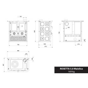 La Nordica - Rosetta 5.0 Maiolica - bordó - technický list