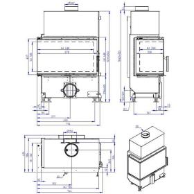 Krbová vložka Romotop HEAT L 4G S 70.44.33.24 rozmery