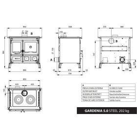 La Nordica - Gardenia 5.0 steel technický nákres