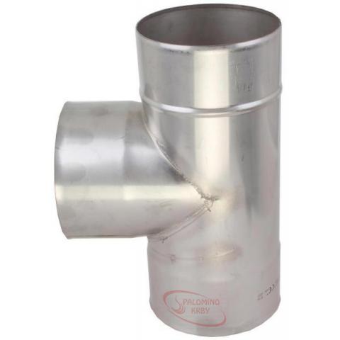 T-kus Ø120 / 90° / 1 mm, žiaruvzdorná nerez