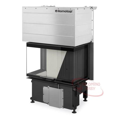 IMPRESSION C 3G L 74.51.37.24(26) - trojstranná krbová vložka s výsuvnými dvierkami a deleným sklom - Čierny Igniton