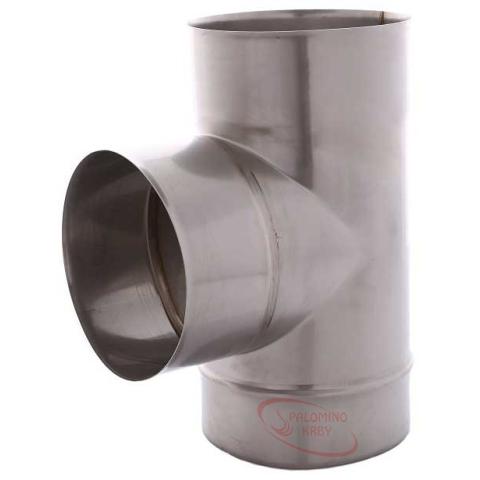 T-kus Ø160 / 90° / 0.6 mm, nerez, jednoplášť