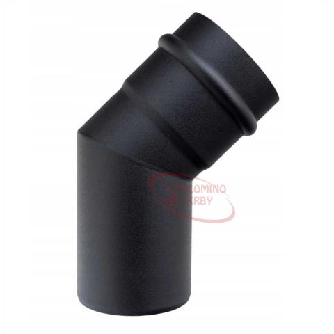 Koleno Ø80 / 45° / 1,2 mm, oceľ, čierna na pelety