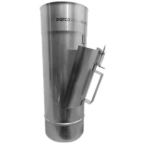 Dvierkový diel s odnímateľnými oblými dvierkami Ø120 / 0.6 mm, nerez, jednoplášť