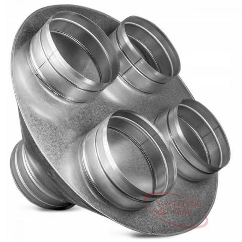 Skrinka redukčná raketa Ø160/4 x Ø125 mm pozink