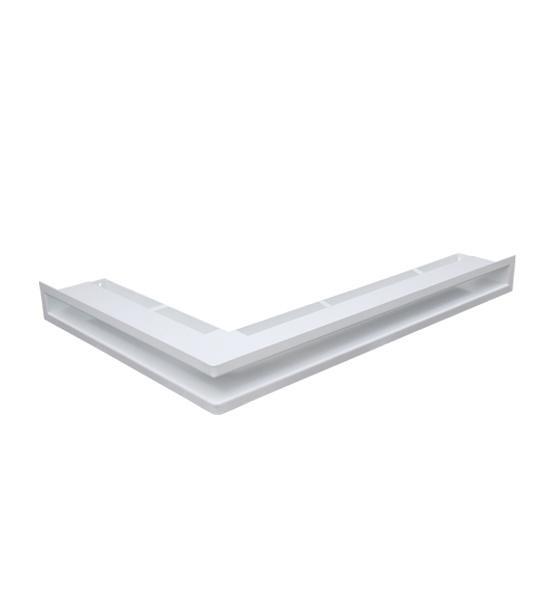 Krbová mriežka LUFT rohová pravá 547x766 mm/60 mm biela