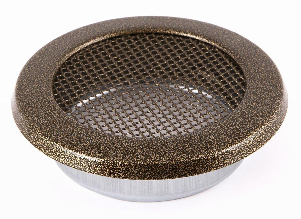 Krbová mriežka okrúhla Ø125 mm staré zlato