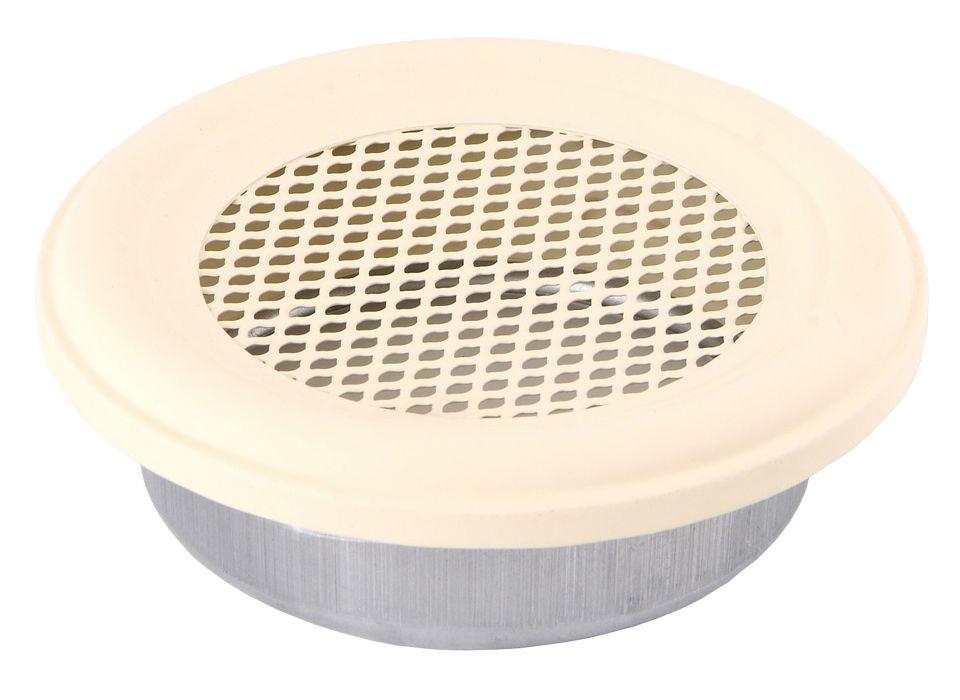 Krbová mriežka okrúhla Ø125 mm slonová kosť