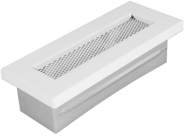 Koncová mriežka kanál 150x50 mm biela