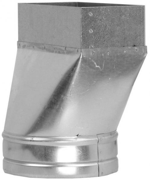 Redukcia nesymetrická kanál 200x90 mm - flex Ø150 mm pozink